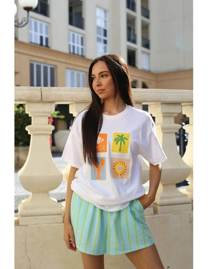 Postcard Tee in White image 5