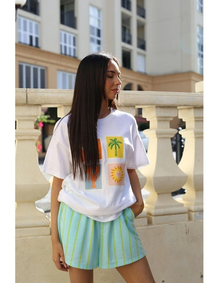 Postcard Tee in White image 6