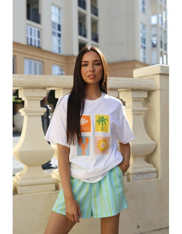 Postcard Tee in White image 7