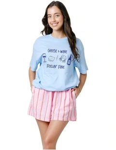 Feelin' Fine Tee in Blue