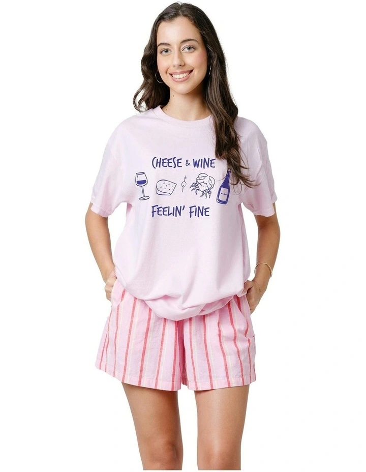 Feelin' Fine Tee in Pink image 1