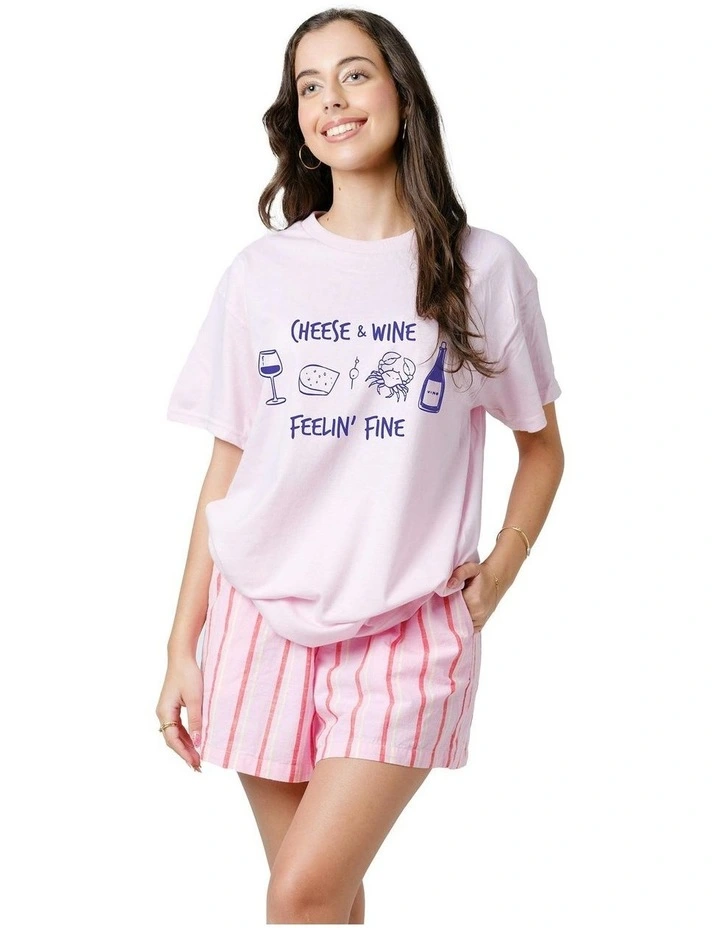 Feelin' Fine Tee in Pink image 3