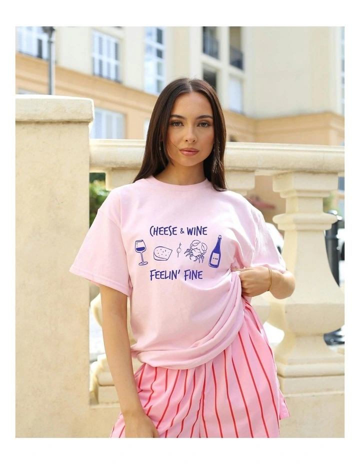 Feelin' Fine Tee in Pink image 4