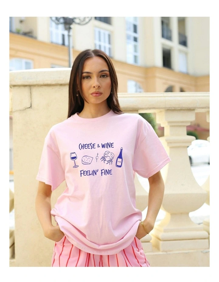 Feelin' Fine Tee in Pink image 5