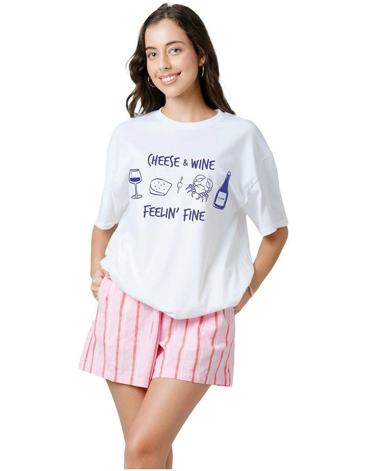 Feelin' Fine Tee in White image 1