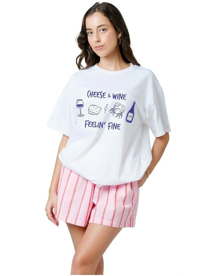 Feelin' Fine Tee in White image 3