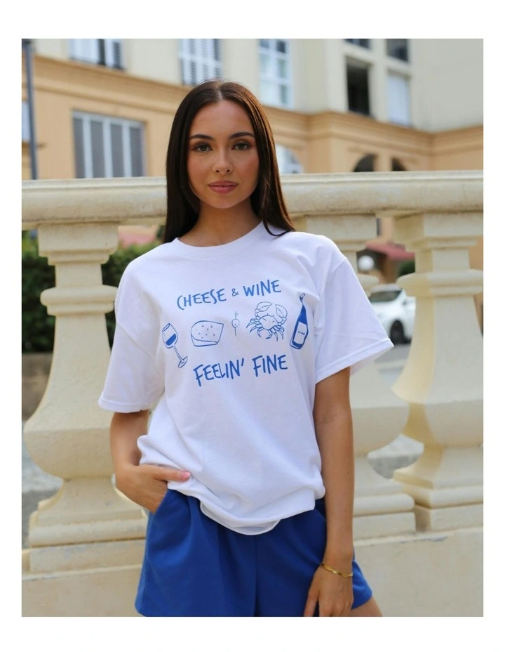 Feelin' Fine Tee in White image 4