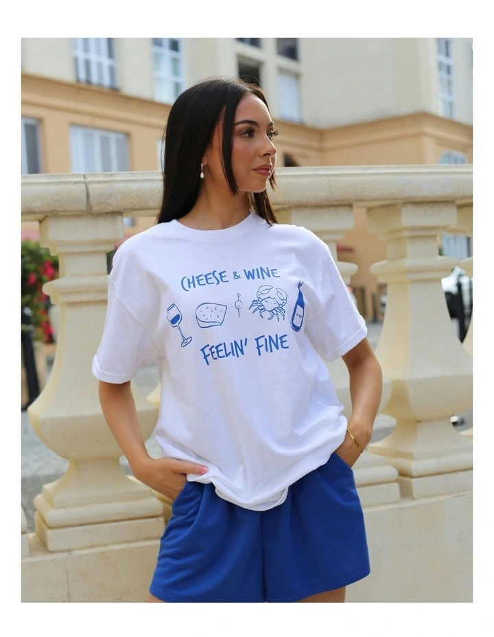 Feelin' Fine Tee in White image 6