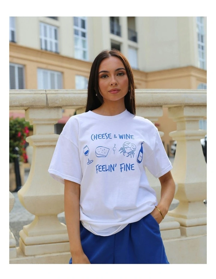 Feelin' Fine Tee in White image 7