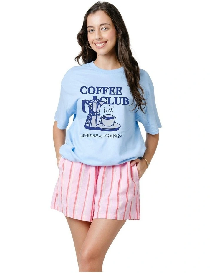 Coffee Lovers Tee in Blue image 1