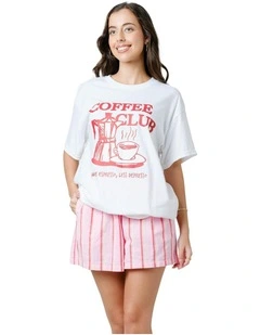 Coffee Lovers Tee in White
