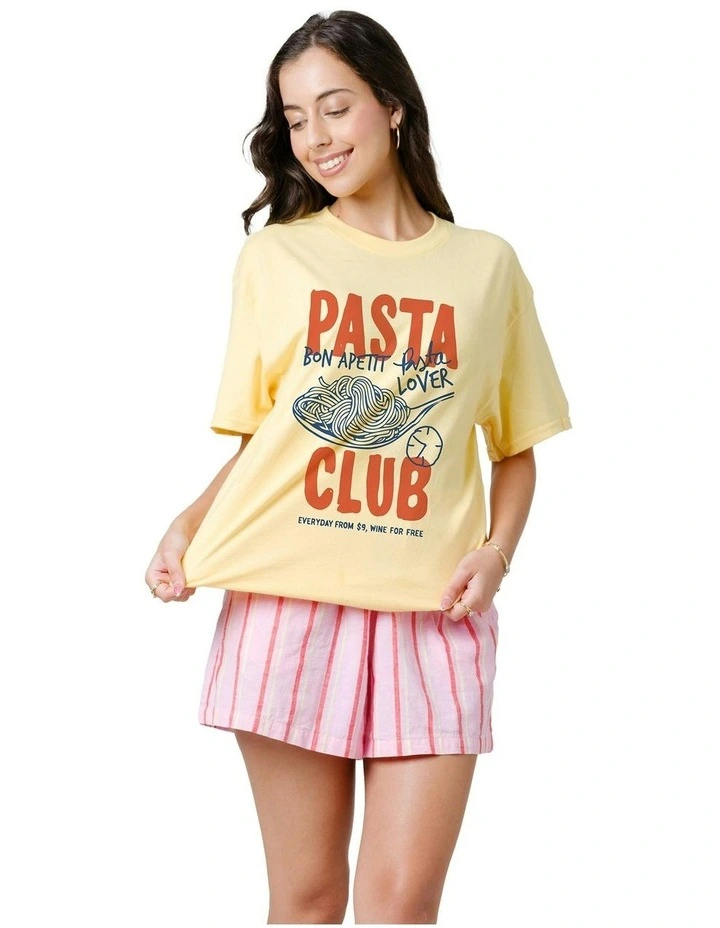 Pasta Club Tee in Yellow image 1