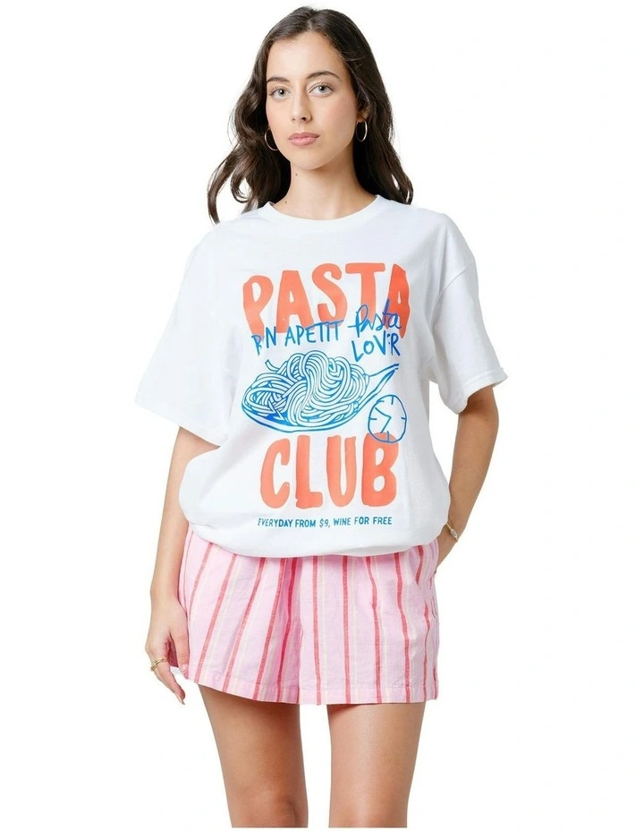 Pasta Club Tee in White image 1