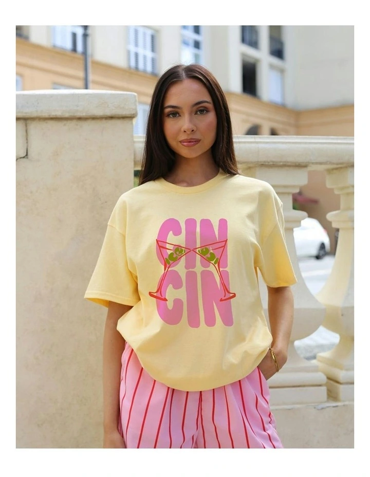 Cin Cin Tee in Yellow image 6