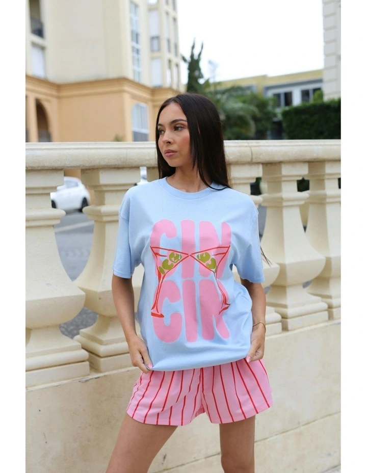 Cin Cin Tee in Blue image 7