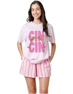 Cin Cin Tee in Pink