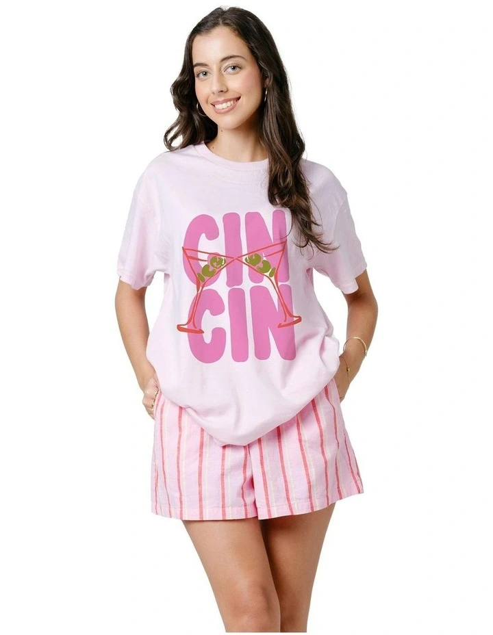 Cin Cin Tee in Pink image 3