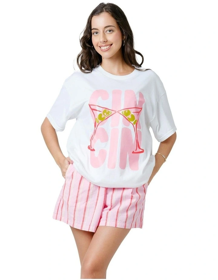 Cin Cin Tee in White image 1