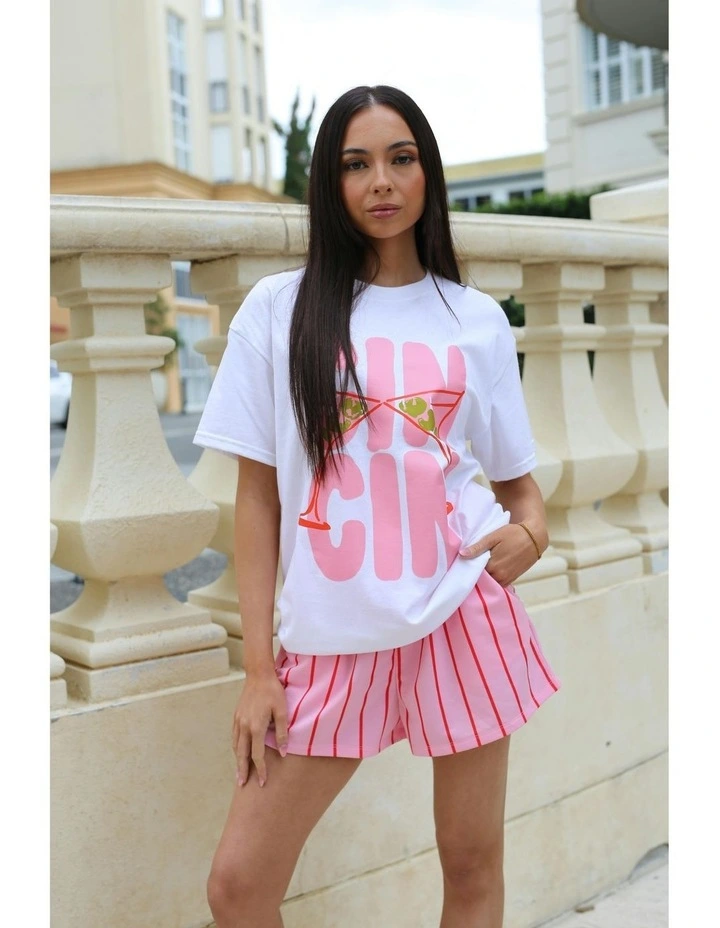 Cin Cin Tee in White image 4