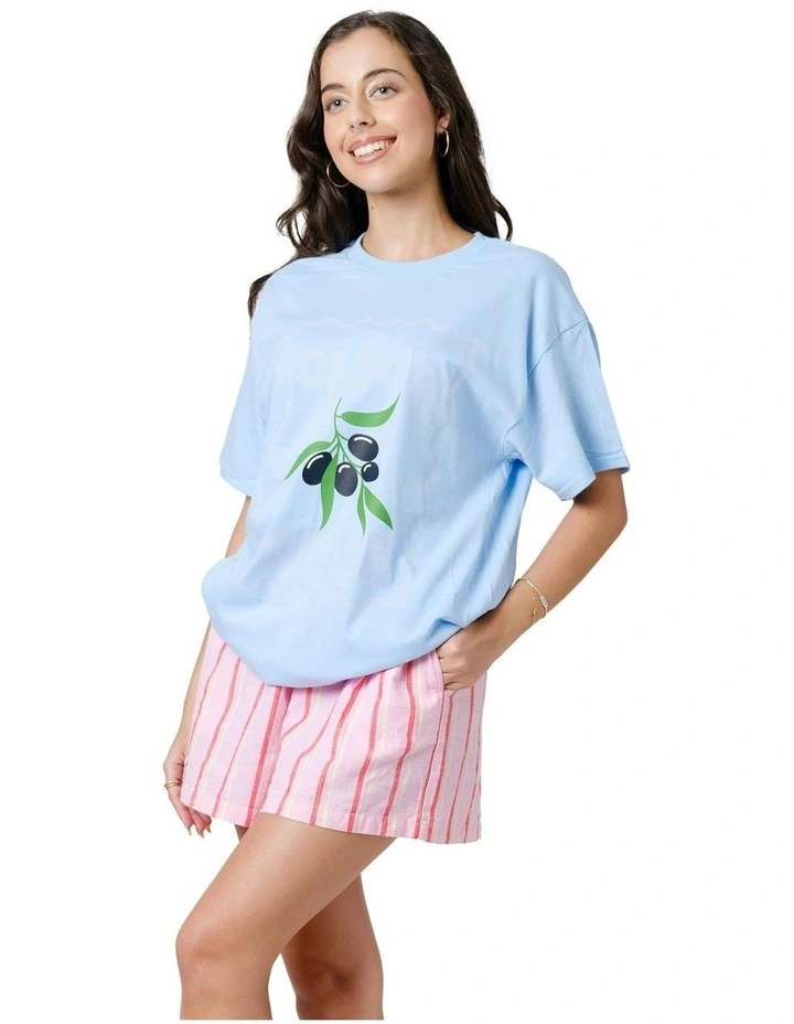 Olive You Tee in Blue image 4