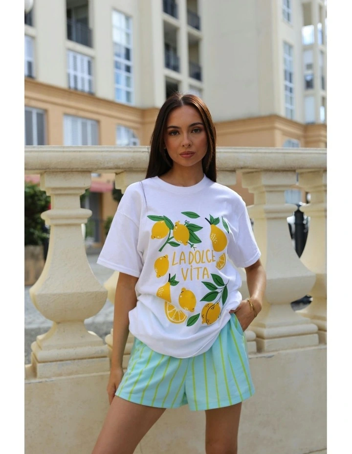La Lemon Tee in White image 5