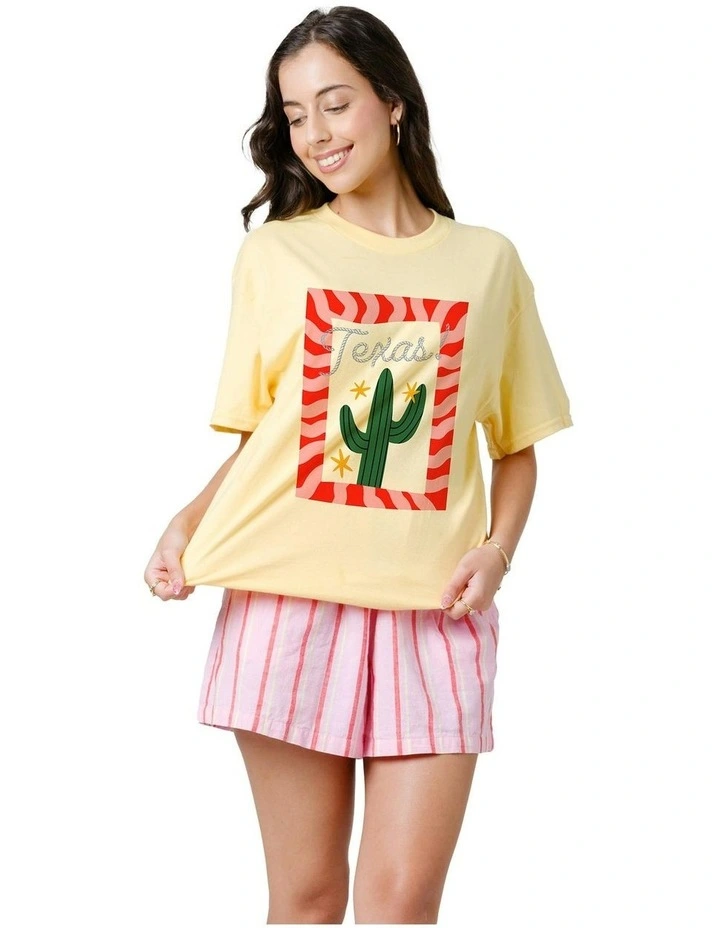 Texas Tee in Yellow image 3
