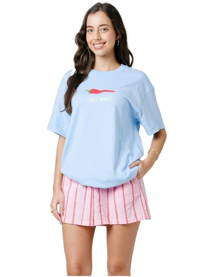 Chilli Marg Tee in Blue image 1