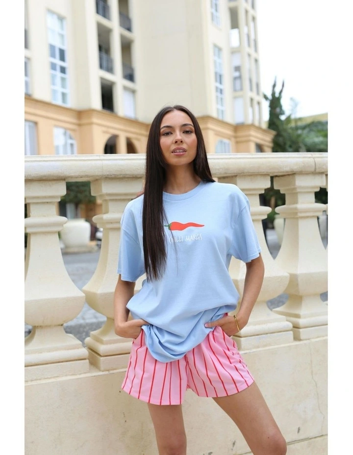 Chilli Marg Tee in Blue image 5