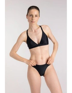 Bikini Cross Top in Black