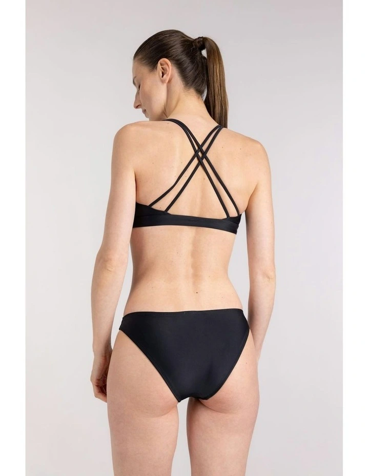 Bikini Cross Top in Black image 2