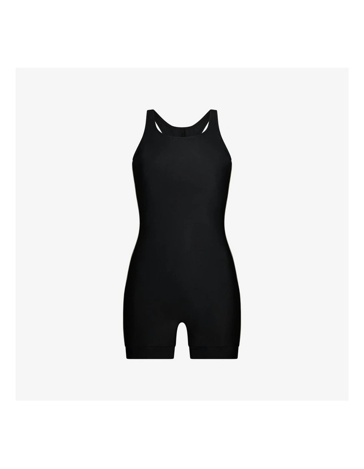 Boyleg Cut One Piece Swimsuit in Black image 5