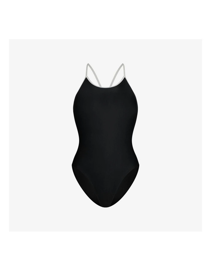 High Cut Racerback Swimsuit in Black image 5