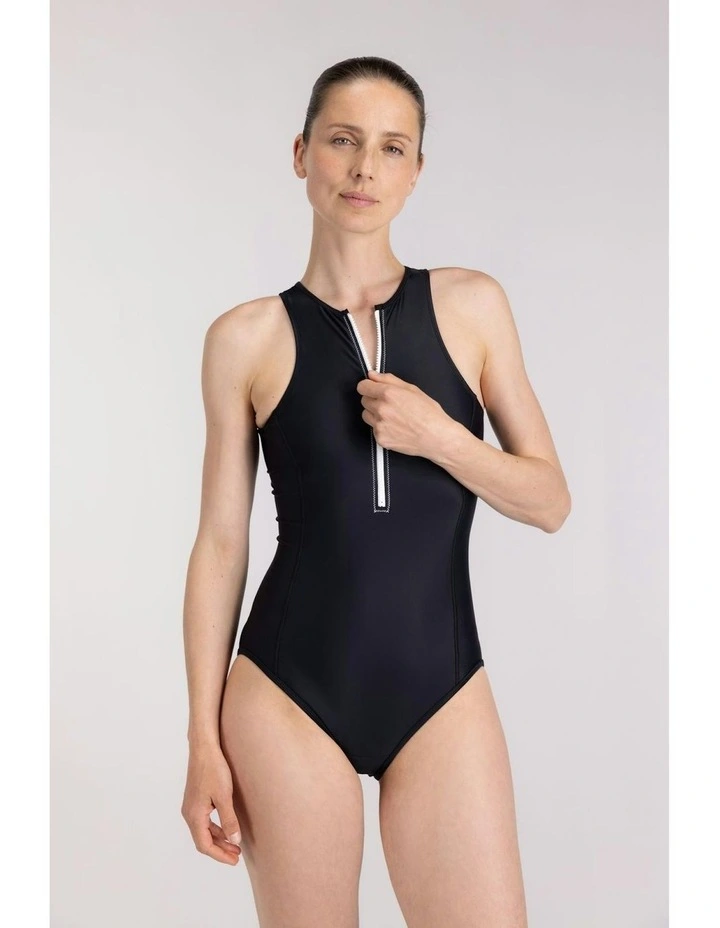 Full Coverage Yemaya One Piece Swimsuit in Black image 1