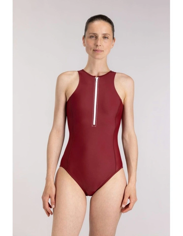 Full Coverage Yemaya One Piece Swimsuit in Red image 1