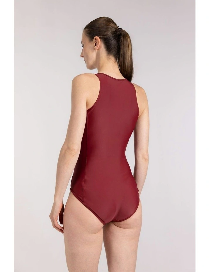 Full Coverage Yemaya One Piece Swimsuit in Red image 2