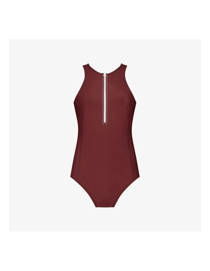 Full Coverage Yemaya One Piece Swimsuit in Red image 5