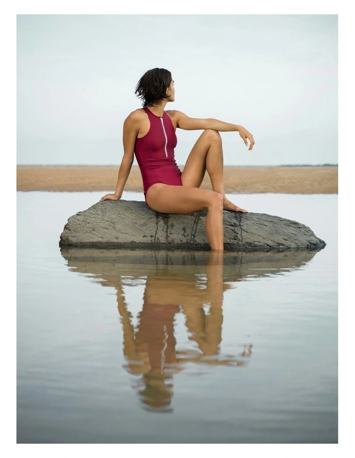 Full Coverage Yemaya One Piece Swimsuit in Red image 7
