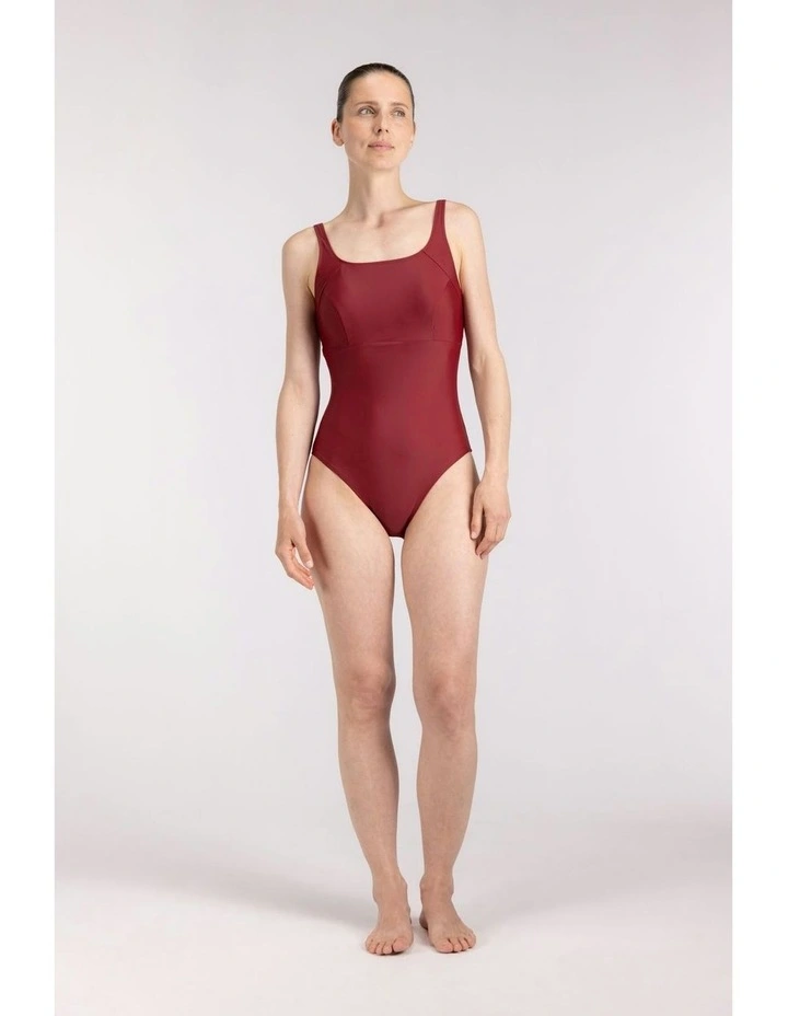 Full Coverage Bust Support Embrace Swimsuit in Red image 1