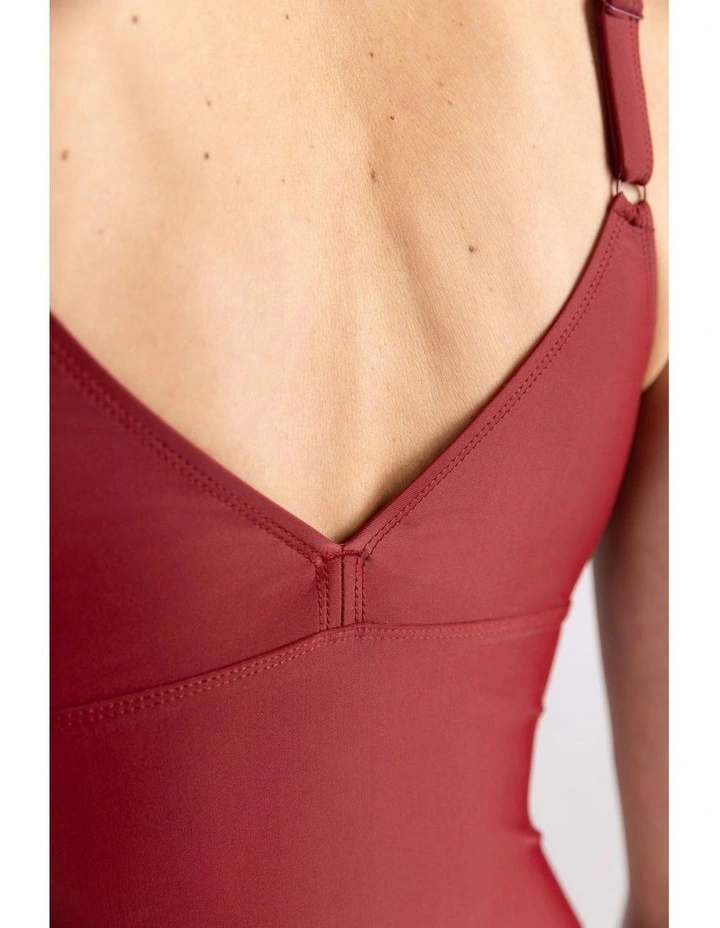 Full Coverage Bust Support Embrace Swimsuit in Red image 3