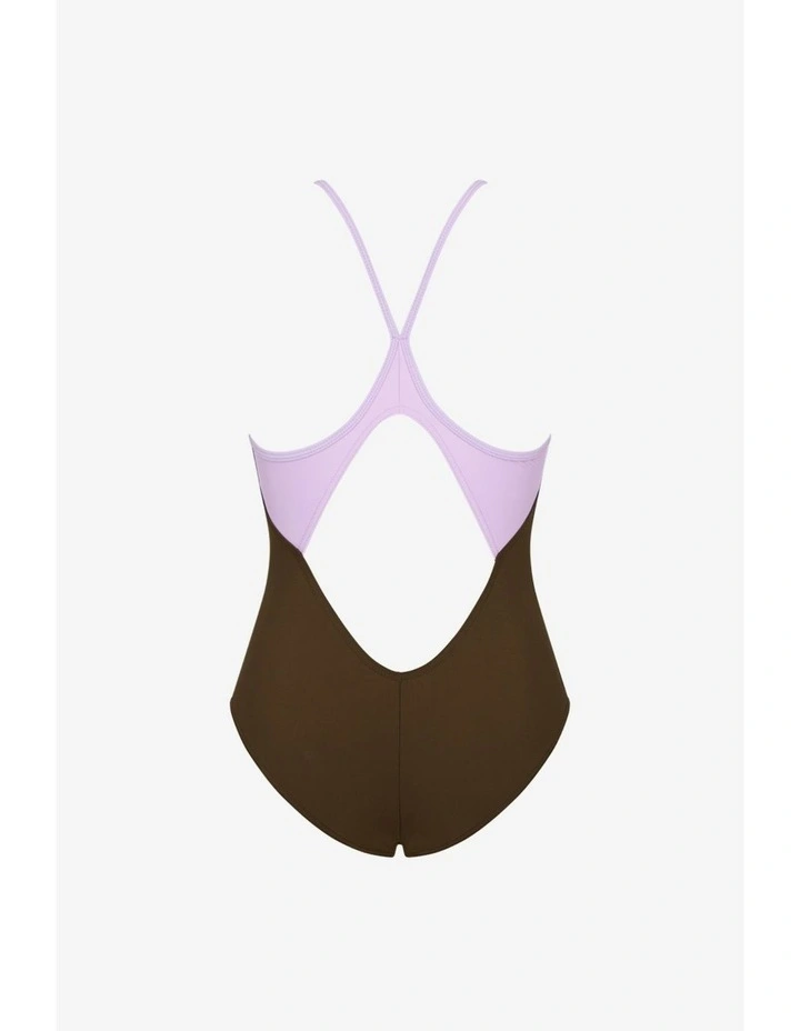 Liberty Racerback Swimsuit in Coffee image 2