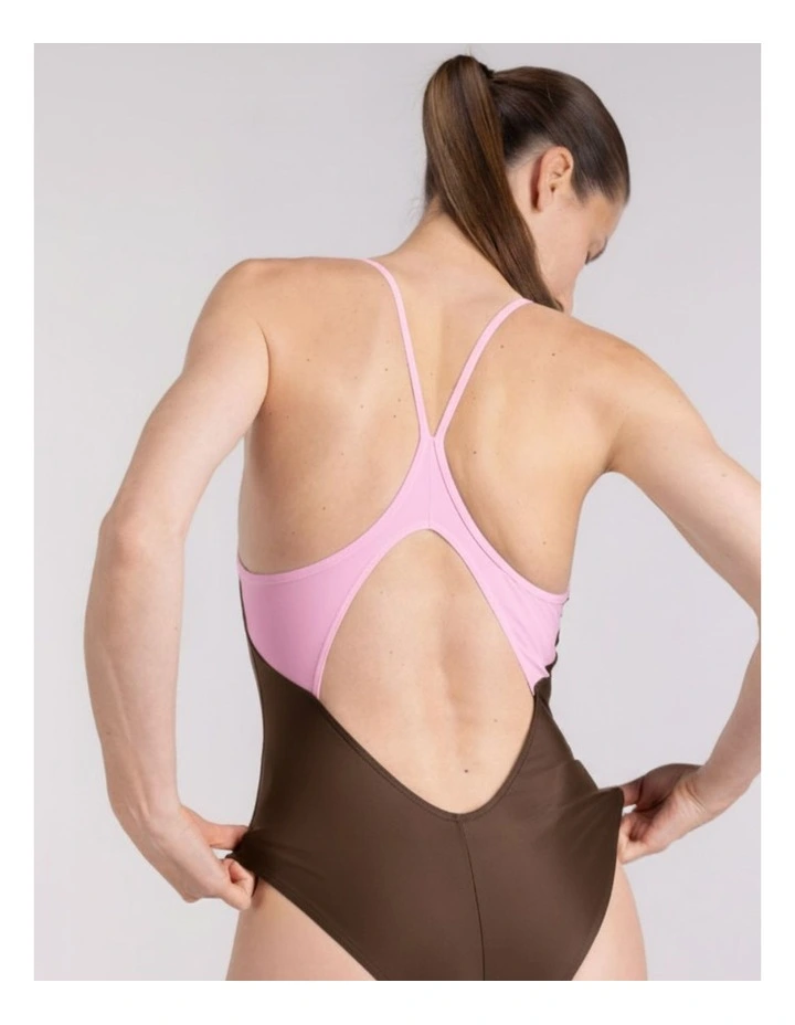 Liberty Racerback Swimsuit in Coffee image 4