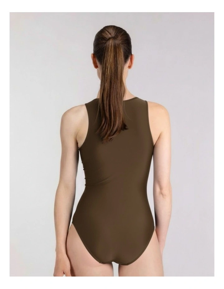 Yemaya One Piece Sleeveless Swimsuit in Coffee image 4
