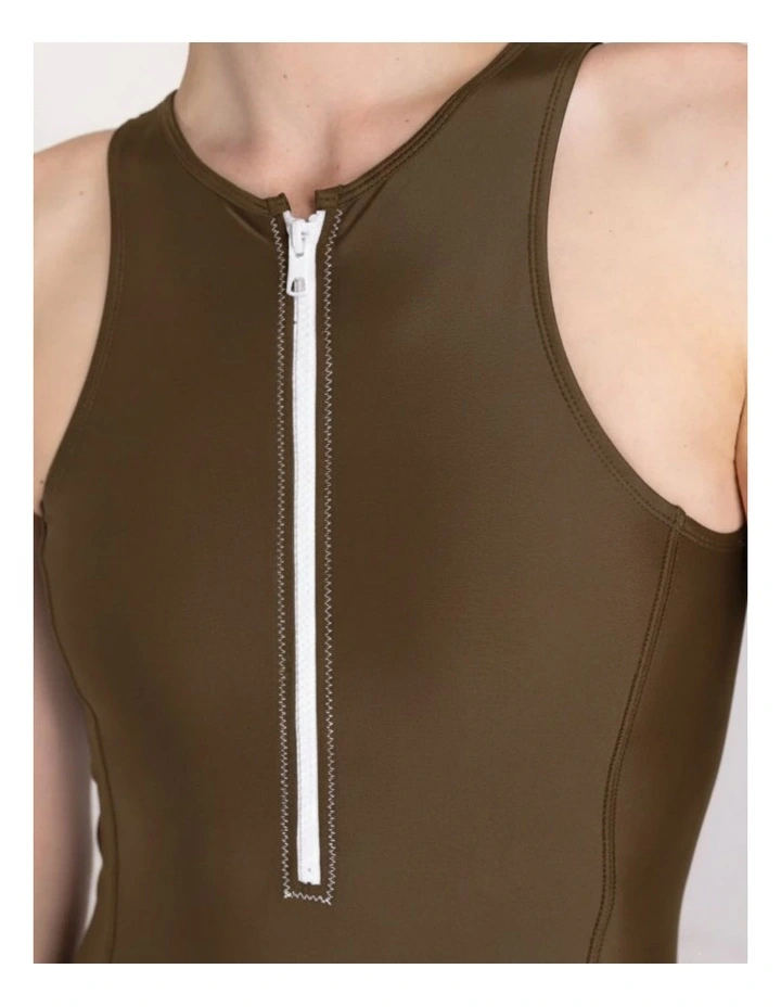 Yemaya One Piece Sleeveless Swimsuit in Coffee image 5
