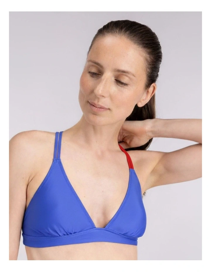Bikini Cross Top in Blue image 4