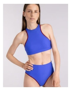 High Waist Bikini Bottom in Blue