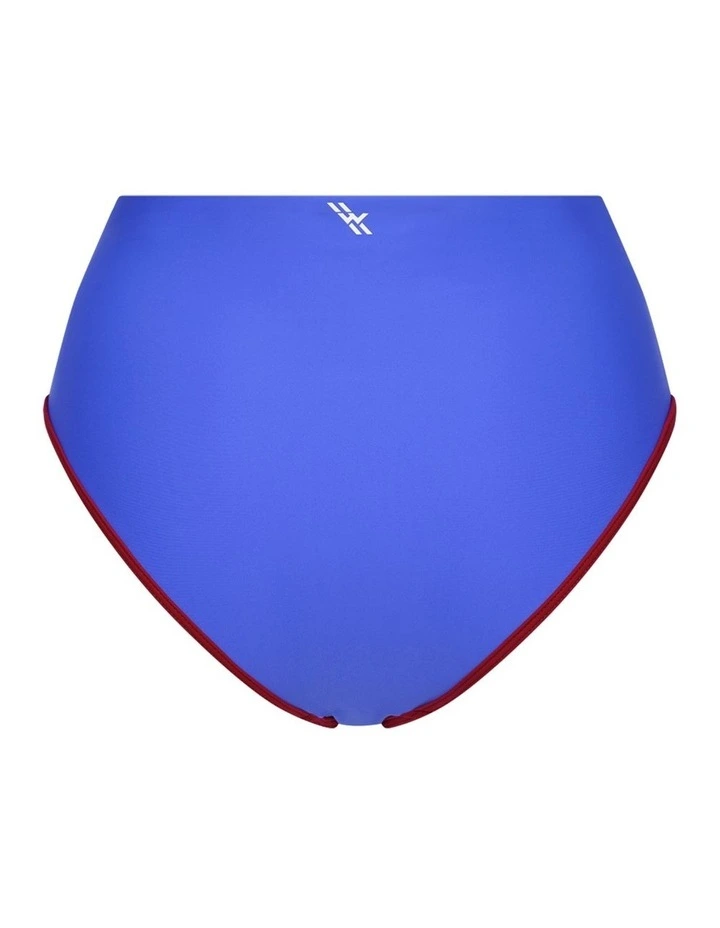 High Waist Bikini Bottom in Blue image 6