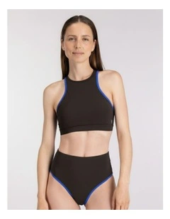 High Waist Bikini Bottom in Coffee