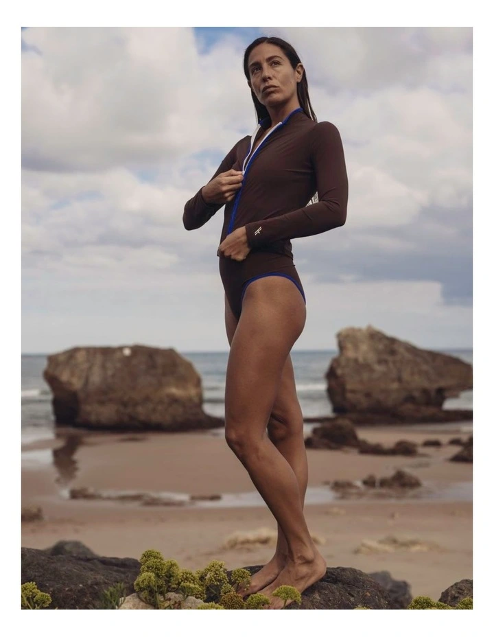 High Waist Bikini Bottom in Coffee image 4