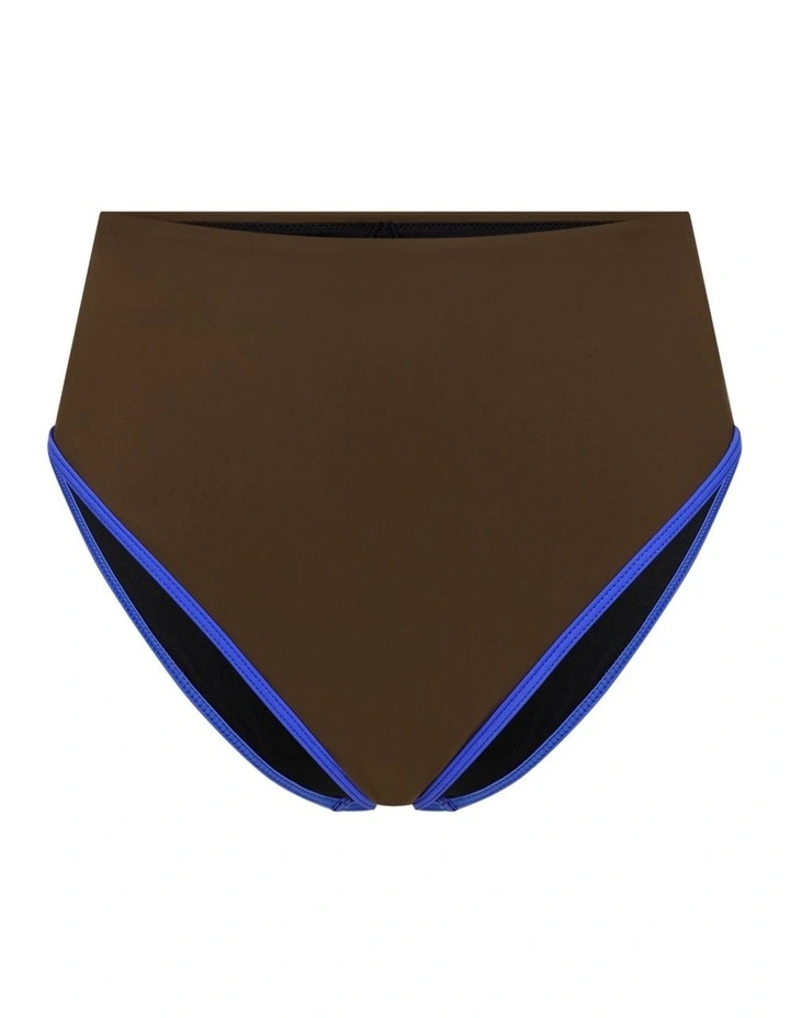High Waist Bikini Bottom in Coffee image 5