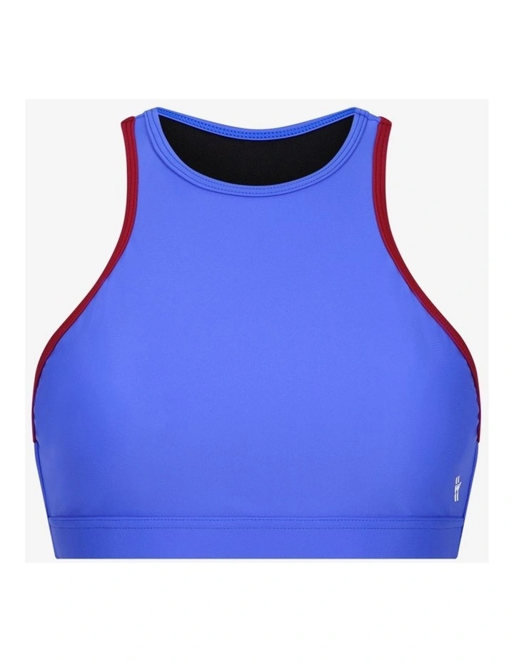 Racerfront Tie Bikini Top in Blue image 6